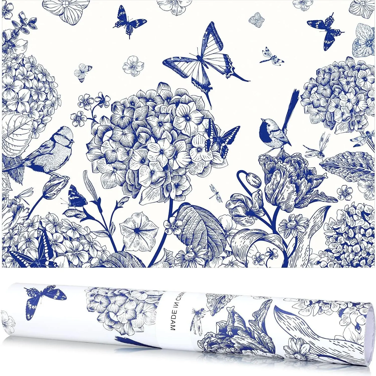 10 Sheets Scented Drawer Liners – Blue Butterfly Linen Paper, Non-Adhesive for Dresser & Closets, Long-Lasting Fresh FragranceGift