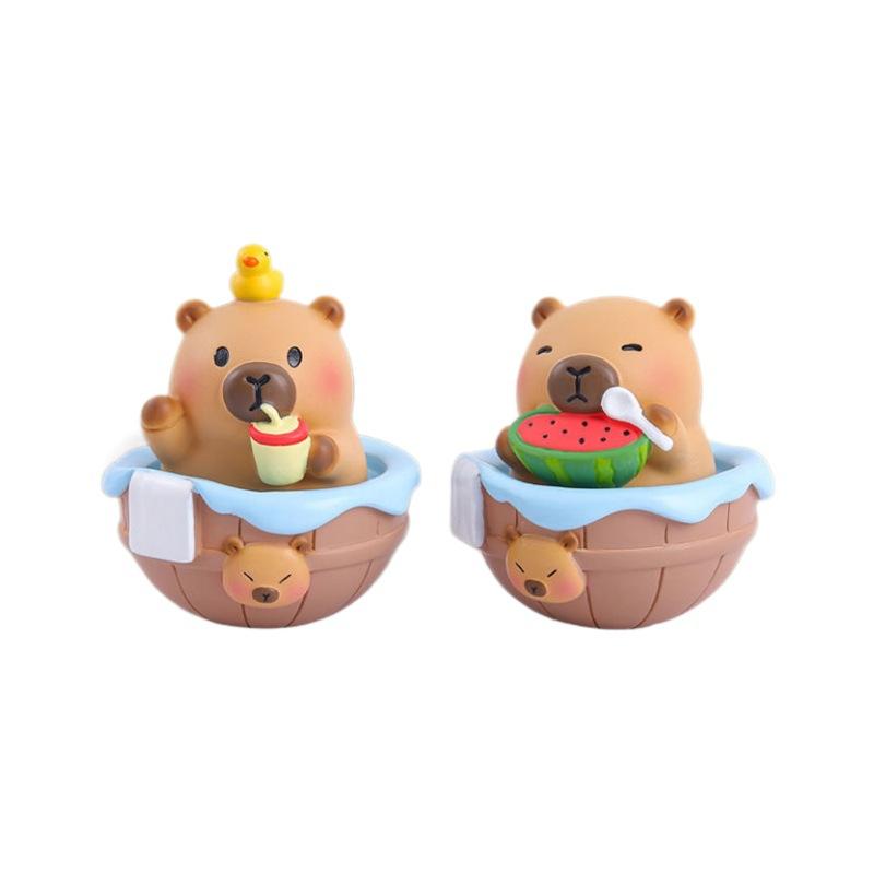 Capybara Shake-Free Series Blind Box Capybara Figurine Stress Relief Healing Desktop Ornament Gift for Women