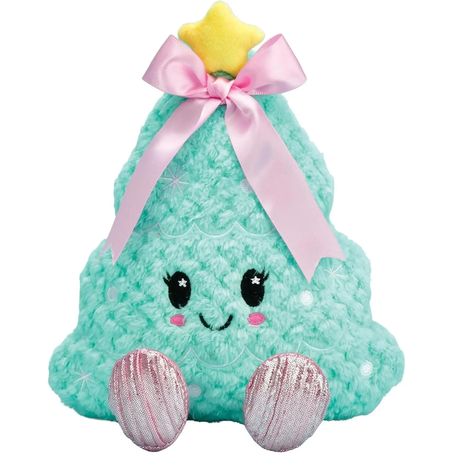 iscream Fancy Tree 7.5" Embroidered Accent Plush Holiday Pillow Friend