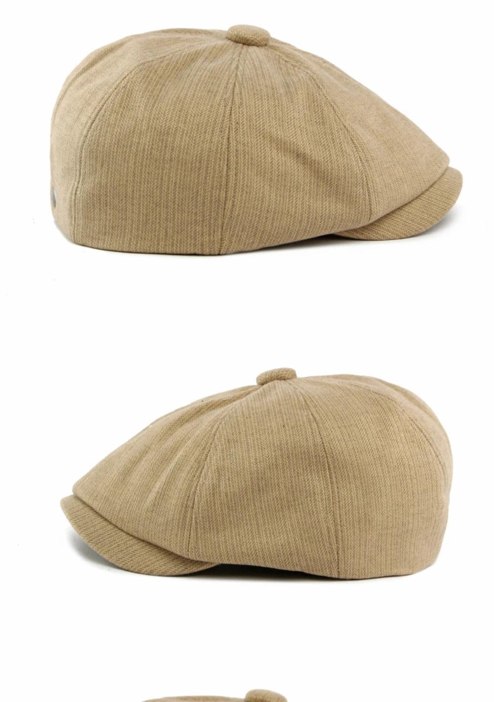 HT5032 Beret Cap New Spring Autumn Winter Men Women Cap Artist Painter Wool Beret Hat Male Female Adjustable Octagonal Beret Cap