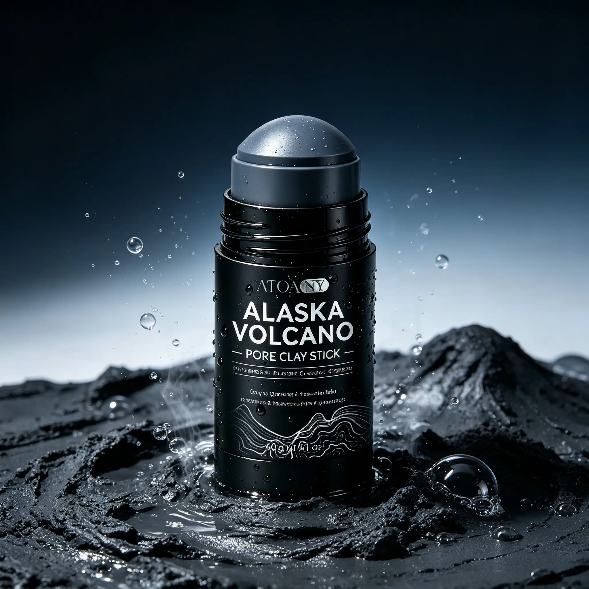 Atoany Volcanic Clay Mask Stick 40g, Pore Cleansing Balm, Glycolic Acid + Probiotics + Collagen, Deep Cleanse, Exfoliate, Tighten Pores