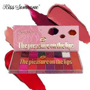 Large 20-color matte makeup palette combining eyeshadow, blush and lip gloss. Strong adhesion & sweatproof, practical daily makeup supply for students and beauty lovers.