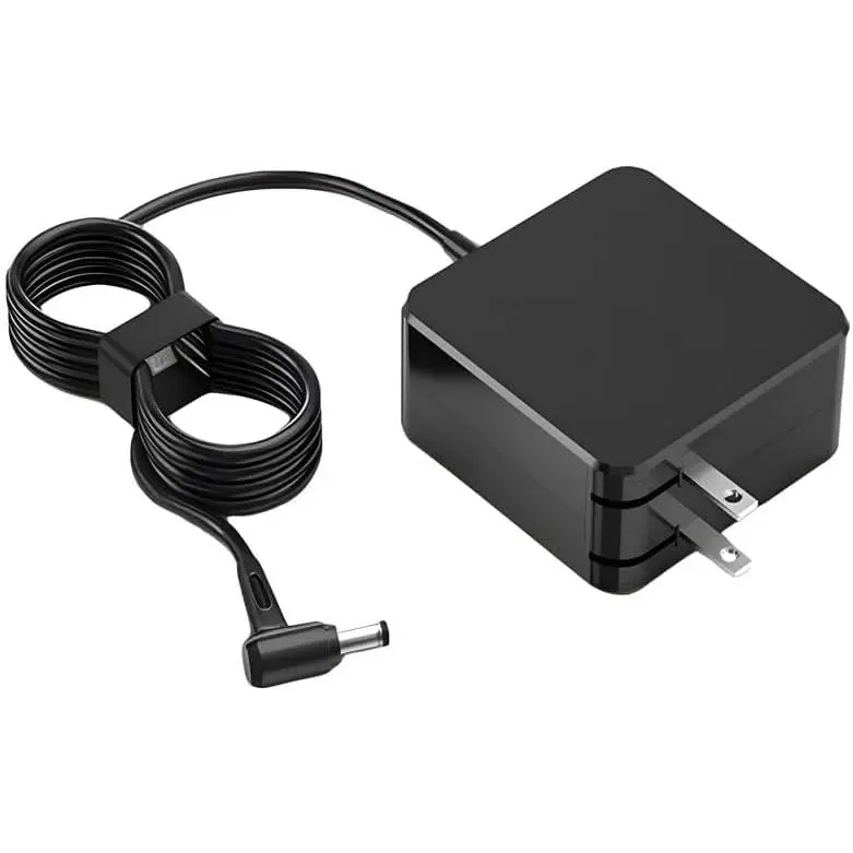 65W Round Tip Laptop Charger, Foldable Plug, 5.6ft Power , Compatible with IdeaPad 3 & Yoga & Chromebook