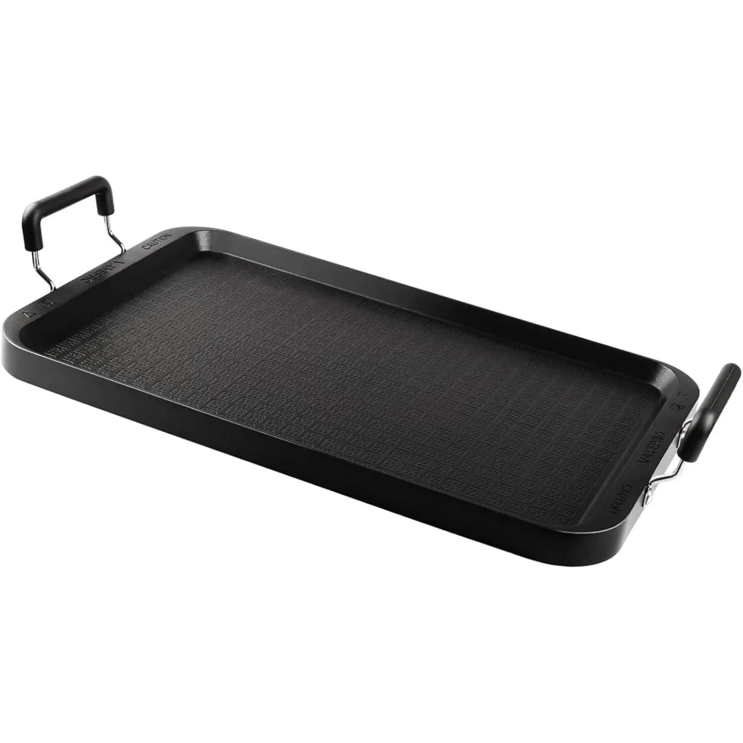 Stove Top Flat Griddle, 17 Inch 2 Burner Griddle Pan for Stove Top Grill, Aluminum Pancake pan, Non-Stick Charcoal Grill For Outdoor/Camping