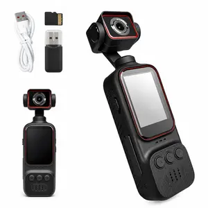 Portable Ultra HD Video Recorder, 180° Rotating Lens, Handheld Stabilizer, USB Charging, Ideal for Vlogging, Travel, Daily Use