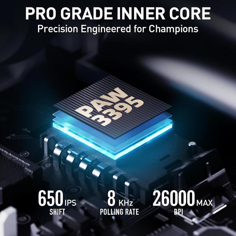 IN10P Superlight Gaming , 60g, 8K Polling Rate, 26,000 DPI, Tri-Mode, PAW3395 Sensor, Fully Programmable IN10P Superlight Gaming , 60g, 8K Polling Rate, 26,000 DPI, Tri-Mode, PAW3395 Sensor, Fully Programmable