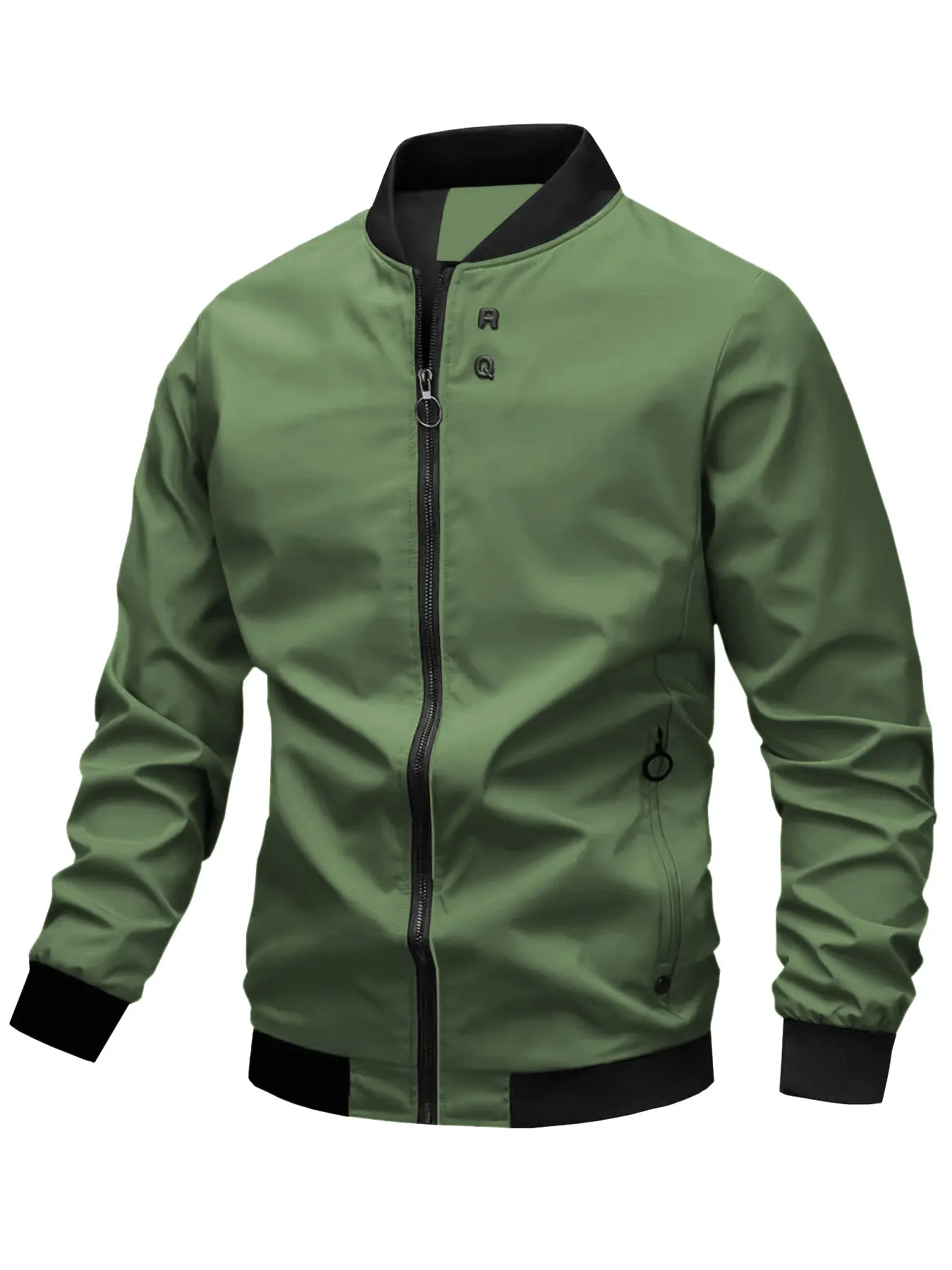 Classic Men's Pilot Jacket, Long Sleeve, Business Commute Versatile Comfortable Outerwear, Casual Plain Style, All Seasons Fitted Clothing