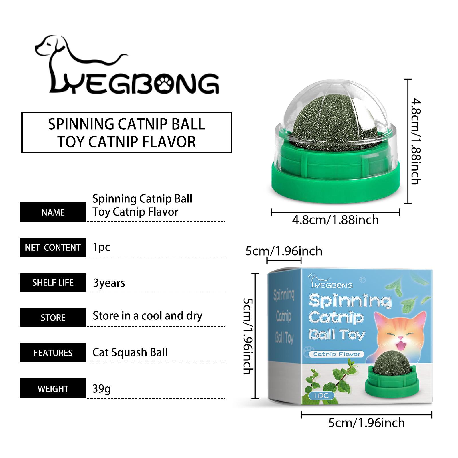 Mint-Flavored Rotating Cat Ball Toy, Chew Toy Tooth Cleaning Care Rotating Mint Ball