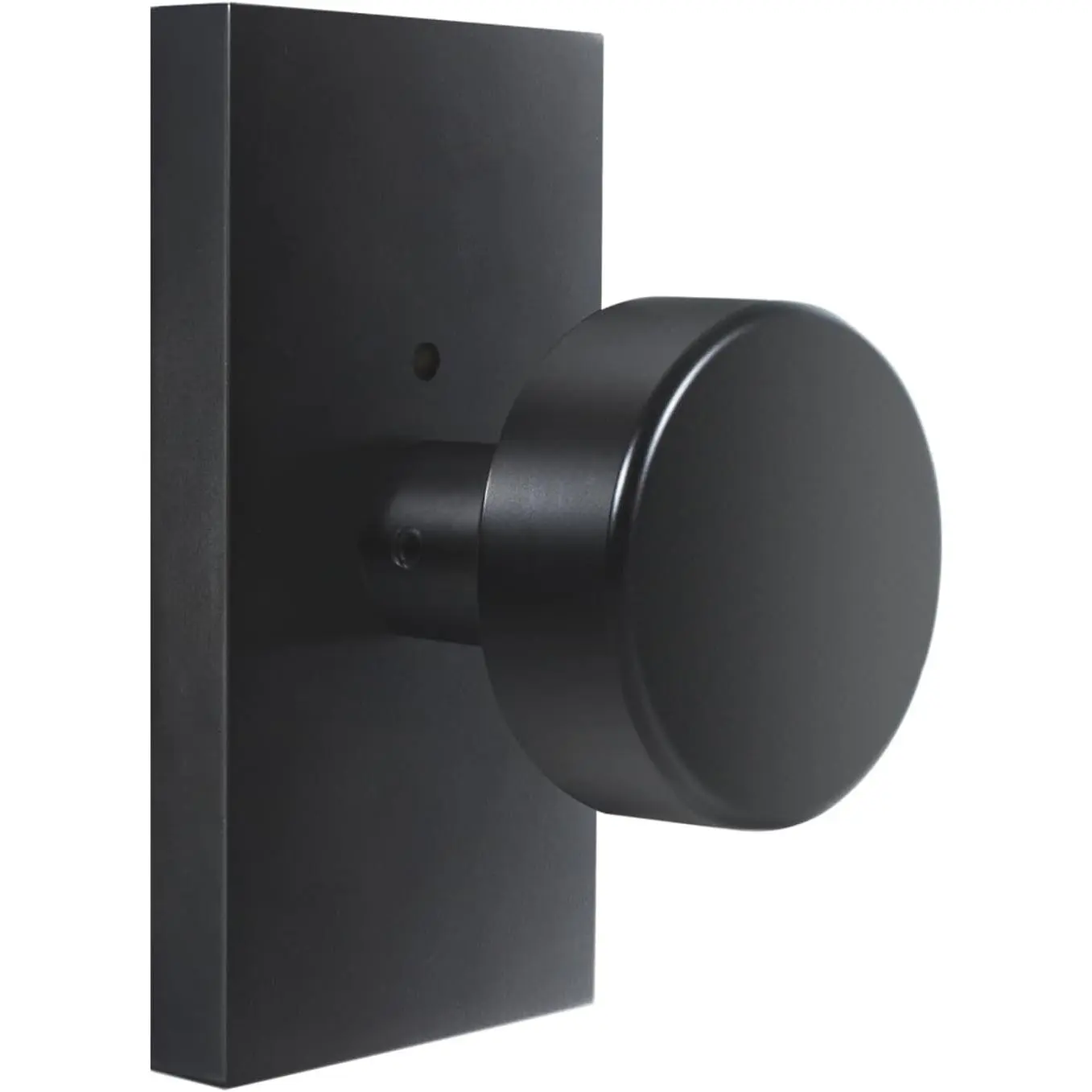 Black Door Knobs Matte Black Privacy Door Knobs Interior with Lock | Modern Round Black Door Knobs Door Handles for Bedroom Bathroom, Rectangle Rosette