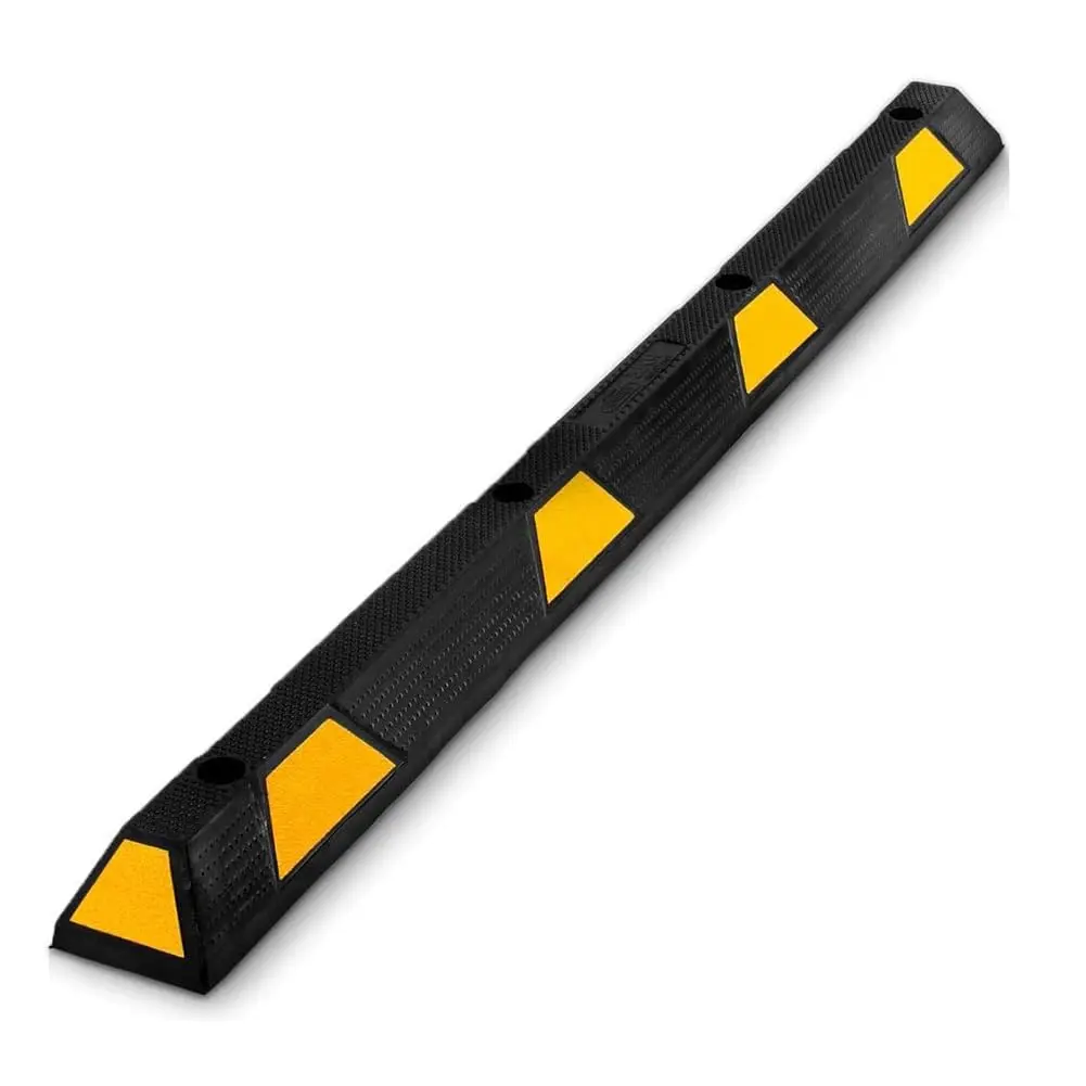 1 Pack Heavy Duty Rubber Parking Curb, 72 Inch Parking Stopper for Garage, 55000 Lb Capacity with 8 Reflective Strips, for Driveways & Commercial Lots