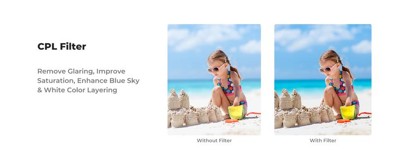 K&F CONCEPT Magnetic Effect & ND & CPL Filter Set Compatible with DJI Osmo Pocket 3, 3 Pack CPL Black Diffusion 1/4 ND2-32 Filters Accessories, HD Optical Glass/Multi-Coated