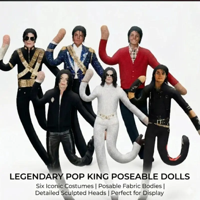Soft Fabric Plush Michael Jackson Doll - Articulated Jointed Limbs, Iconic Costumes, 12 Years Above Cosplay Prop, Perfectly Display Room Decoration Gift (Toys & Hobbies Specialty DIY Supply), Cosplay Fans