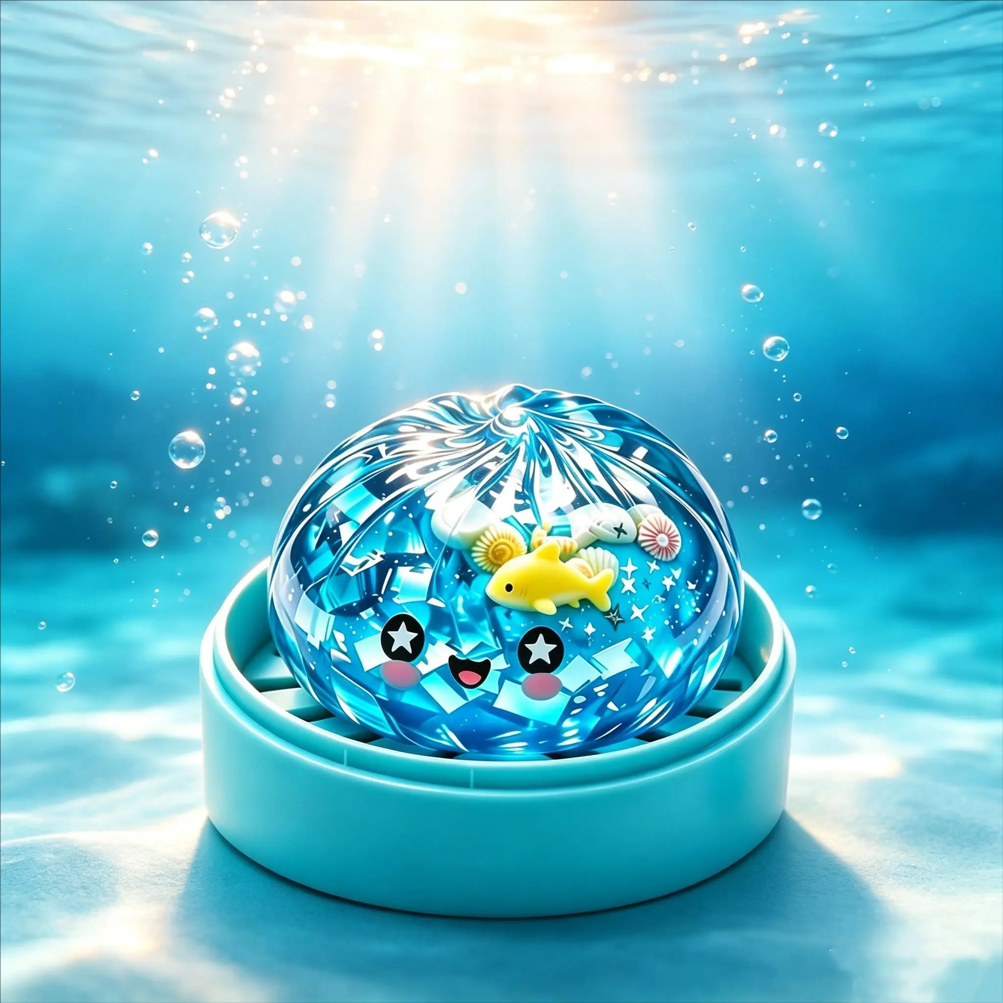 Hot Selling Ocean Animal Shell Baozi Squishy Toy, Hidden Edition Realistic Shape Flashing, Fun and Interactive Kids' Plaything, Soft Squeeze Squishy