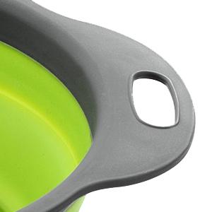 Collapsible Colander Set of 3 Round Silicone Kitchen Strainer Set - 2 count 4 Quart and 1 count 2 Quart- Perfect for Draining Pasta, Vegetable and fruit (green,blue, purple)