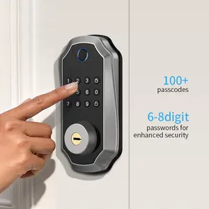 American Style Full Automatic Fingerprint Lock, Graffiti Design, Bluetooth-compatible Auto Lock for Wooden Doors, Home Office Hotel Use