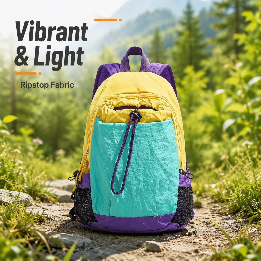 2026 New Unisex Lightweight Color Block Casual Nylon Mini Backpack - Small Sports Pack,Multi-purpose, Daypack, Water-Resistant, Adjustable Straps, Compact for Hiking & Travel Camping Gear And Daily Casual Outings