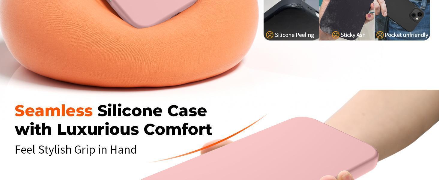 Designed for iPhone 16 Plus Case,Premium Liquid Silicone with [Soft Anti-Scratch Microfiber Lining][Upgraded Camera Protection] Slim Shockproof Phone Case for Men Women Girls,Rose Pink