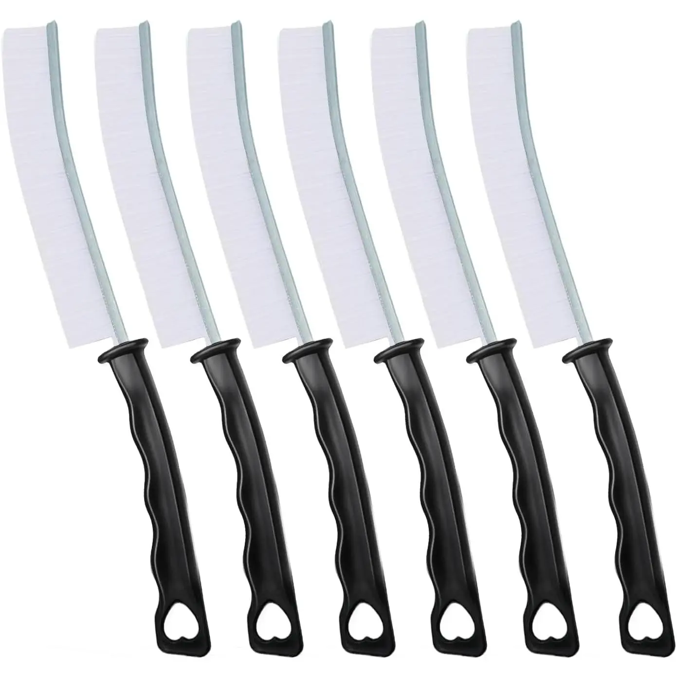 Hard Bristle Crevice Cleaning Brush, Versatile Scrub Tool for Kitchen, Window, , Faucets,Grout, Household Use, and Bathroom 6 Pack Color