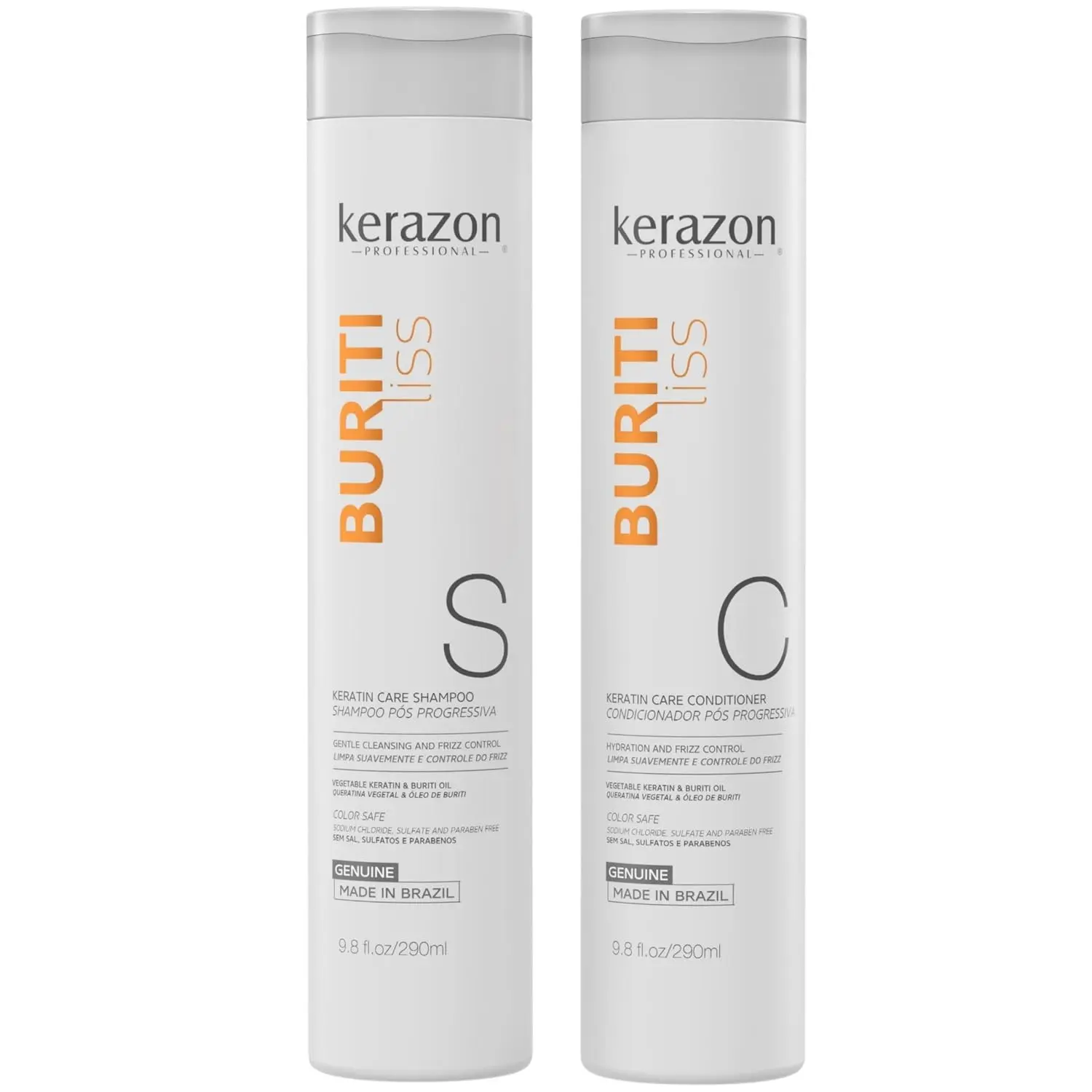 Sulfate Free Anti Frizz Color Safe Keratin Care Shampoo & Conditioner DUAL pack. Imported.