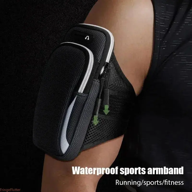 2-in-1 Convertible Running Armband & Waist Bag - No Bounce Water Resistant Phone Holder for Runners