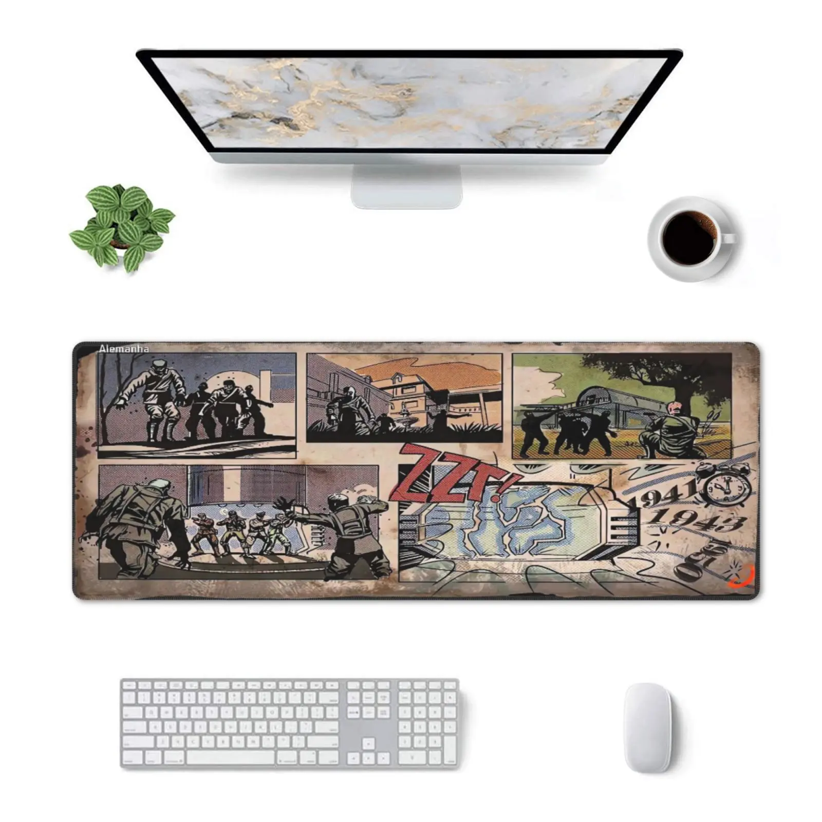 Call of Duty Black Ops Anti-Scratch XXL Gaming Mouse Pad, Large Non-Slip Desktop Keyboard Mat - 31.5x11.8in (80x30cm) Thick Comfort Desk Mat for Game Lovers, Home Decoration, Anti-Scratch Mouse Pads