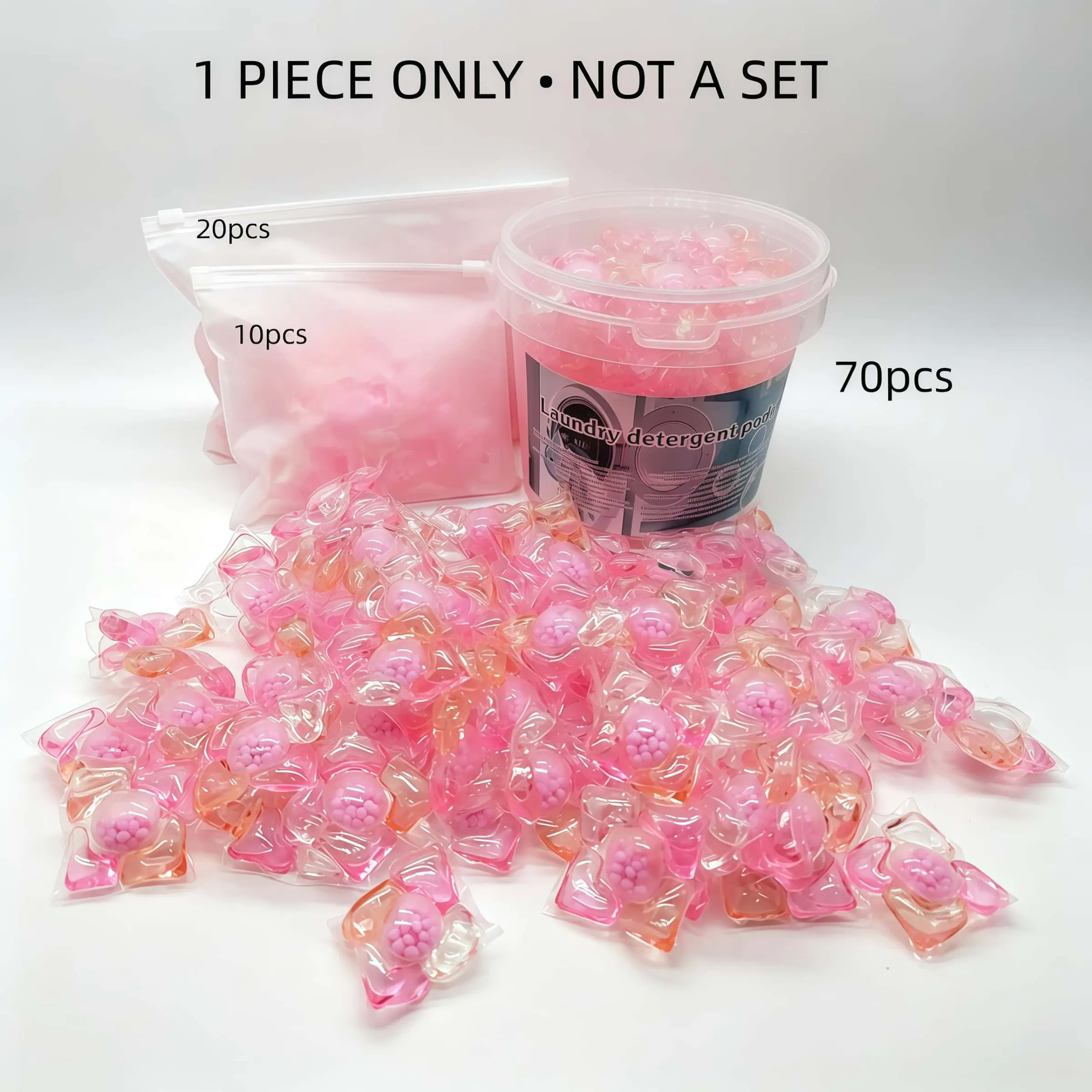 Cherry Blossom 5-In-1 Laundry Detergent Pods, 10/20/70 Count, Concentrate, Long-Lasting Scent, Gentle Care, Stain Removal, Color Protection