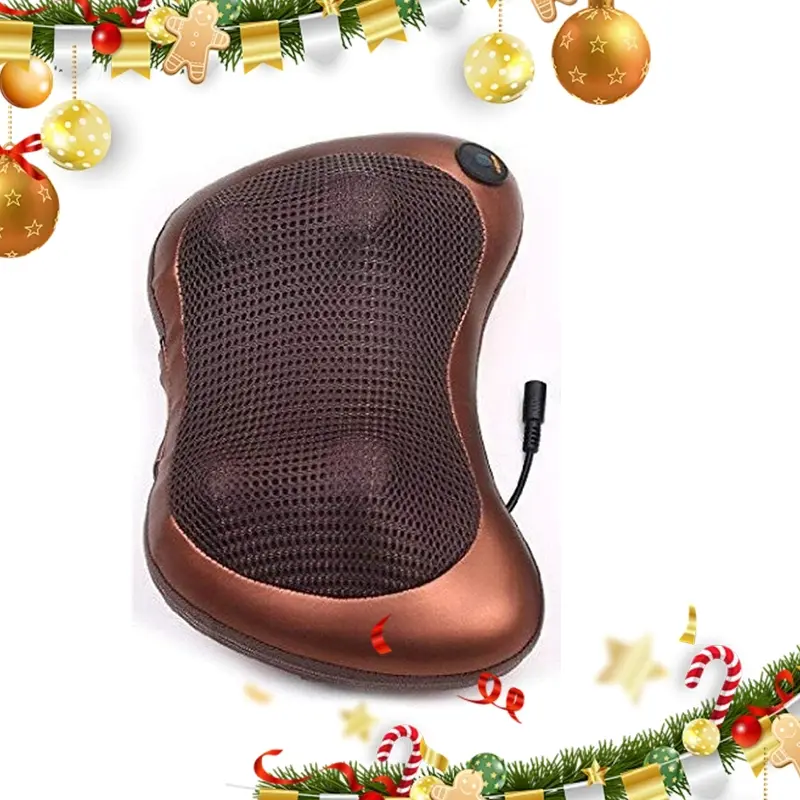 New electric cervical massage pillow with American standard plug, multifunctional car and household neck, shoulder, waist and abdomen massager, suitable for holiday gift giving, Portable Massagers