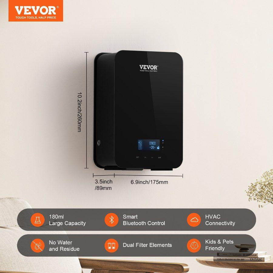 VEVOR Scent Air Machine, 480ml Bluetooth Smart Essential Oil Diffuser, 2500sq. ft Waterless Scent Diffuser with Cold Air Technology, Aromatherapy Diffuser Machine for Home, Office, Hotel, Spa VEVOR Scent Air Machine, 480ml Bluetooth Smart Essential Oil Diffuser, 2500sq. ft Waterless Scent Diffuser with Cold Air Technology, Aromatherapy Diffuser Machine for Home, Office, Hotel, Spa