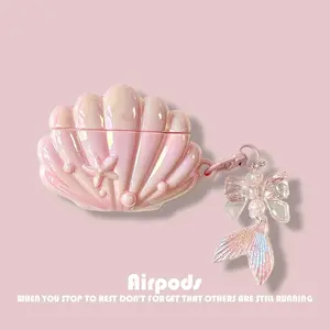 Earphone Case for  Airpods 4 3 2 1 Pro2 Ins Luxury Pink Shells  Anti-drop Protective Cover Funda Silicone Headphone Accessories