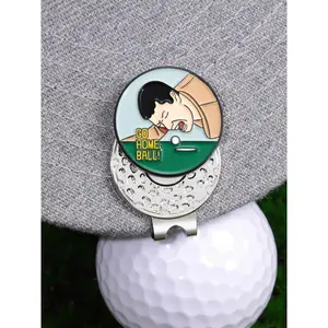 Cartoon Golf Ball Marker, Cute Letter Pattern Golf Hat Clip, Magnetic Golf Ball Marker, Fashion Accessories for Men & Women, Golf Accessory