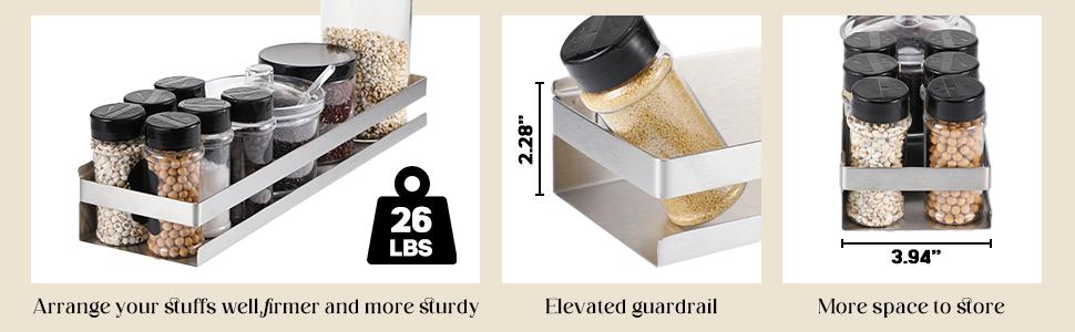 2 Pieces Stainless Shelf Shower Floating Shelves Wall Mounted Shower Basket Shelf Organizer Shelves for,, Living Room(15.75 Inch/ 40 cm,Black)