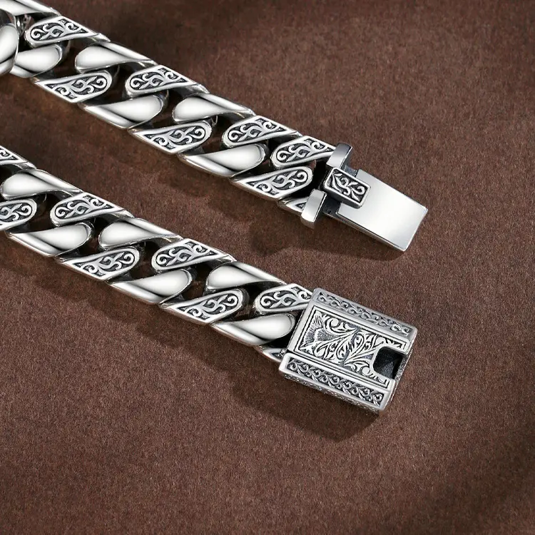 Men's Punk Plain Engravable Bracelet - Korean Style Couple Costume Jewelry, Direct-from-Manufacturer Boyfriend Gift