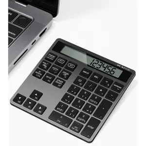 Number Pad for Laptop - Rechargeable  Number Keypad 34  with  , 2 in 1 Numeric Keypad Calculator with Display - Portable Slim Numpad for Windows, , iMac, PC, Tablet