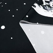 Black and White Tapestry Starry Night Mountain Tapestry Aesthetic Moon Wall Tapestry Nature Forest Tapestry Galaxy Space Tapestry Wall Hanging for Home Decor(51.2"x59.1")