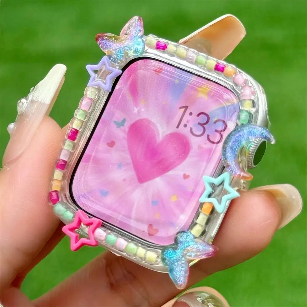 Y2K Colorful Star Gradient Butterfly Case For Apple Watch 10 9 8 7 SE Dreamy Glitter Watchcase for iWatch 42 46MM 49 44 45 40MM, Accessories, Wearable