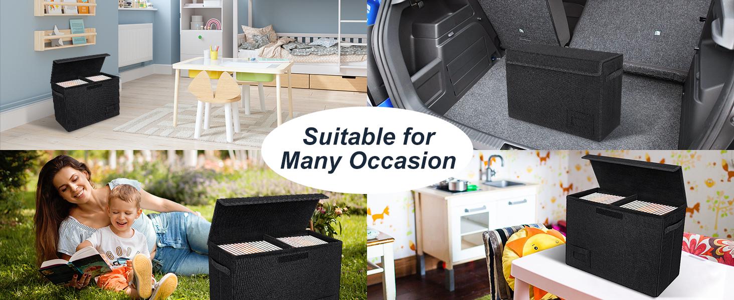 2-Pack Comic Book Organizer, Collapsible Comics Book Case With Dividers and Carrying Handles, Holds 150 Comics, 15.5" X 7.5" X 11.3" Heavy-Duty Stackable Case 2-Pack Comic Book Organizer, Collapsible Comics Book Case With Dividers and Carrying Handles, Holds 150 Comics, 15.5" X 7.5" X 11.3" Heavy-Duty Stackable Case