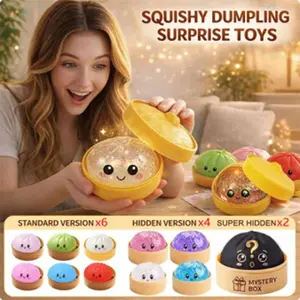 12-Pack Dumpling Squishies, Dumpling Mystery Box, Colorful Dumplings Stress Balls Fidget Sensory Toy,Bring unexpected surprises