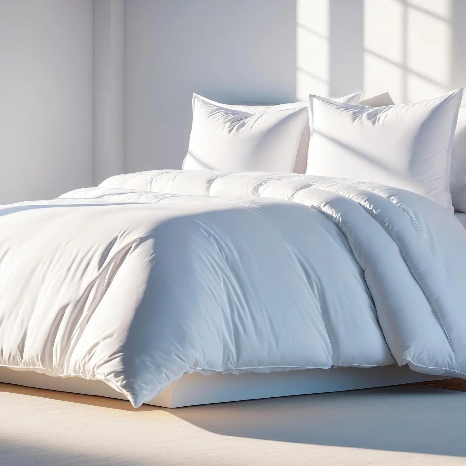Queen Duvet Cover Set, Microfiber Duvet Cover with Zipper, 1 Down Comforter Cover with 2 Pillow Shams, Luxury Queen Size Comforter Cover, Comforter Not Included