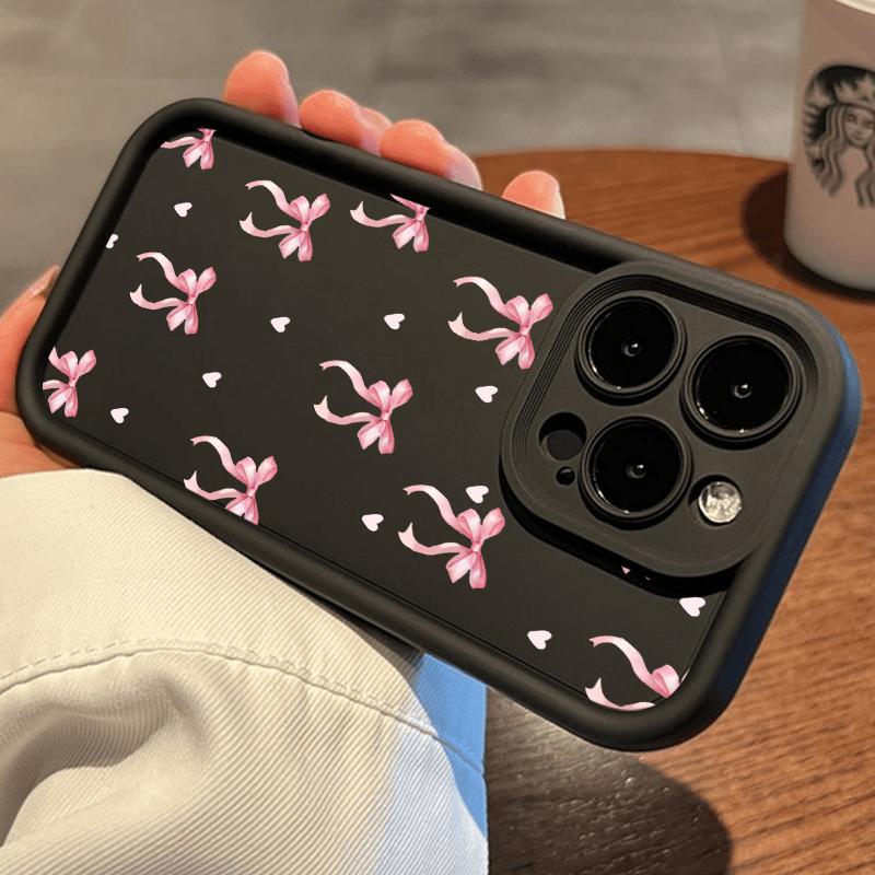 Bow Pattern TPU Phone Case for iPhone 17 16 15 14 Pro Max 13 12 11 XR XS Air Plus Shockproof Full Camera Protection Durable slim Silicone Cover Cellphone Protective