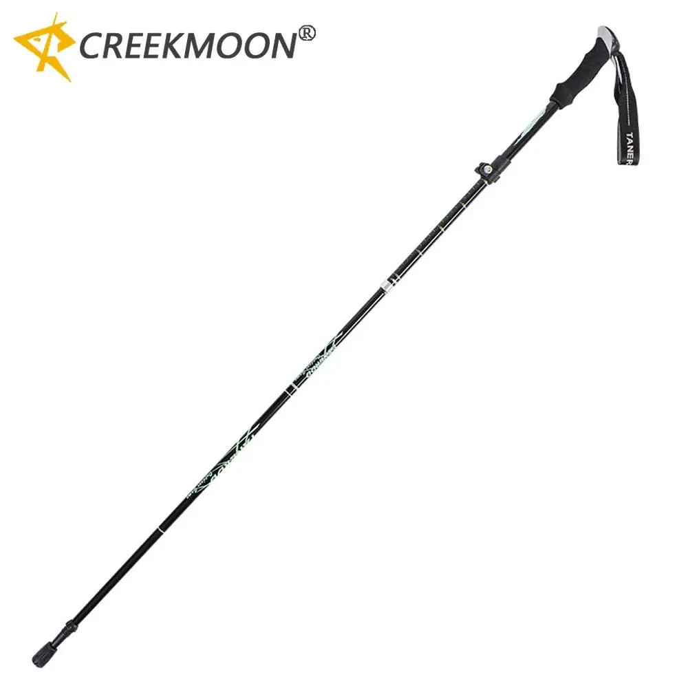 Folding Aluminum Trekking Poles Sturdy Light Climbing Stick Hiking Telescopic Trekking Nature Hike Walking Stick Climbing Hiking Hiking Gear