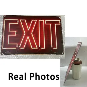 Exit Sign, Funny Plate, Vintage Plaque Decor, Retro Man Cave Plaque For Home, Bar, Pub Decor, 12X8 Inch Decor, Water-Proof, No Plug, No Electricity Needed