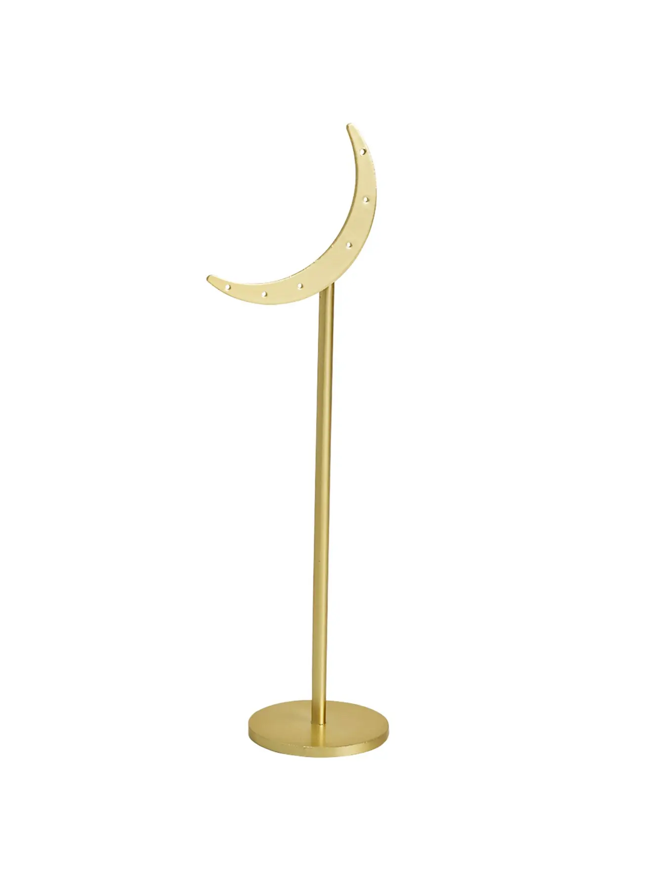 Crescent Moon Earring Display Stand, Metal Ear Stud Dangle Earrings Holder Rack, Tabletop Jewelry Organizer for Boutiques