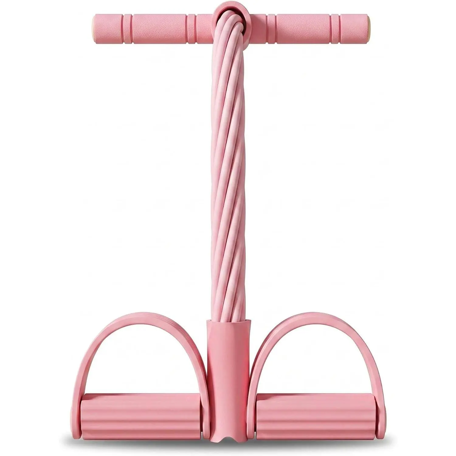 Pedal Resistance Band, 4-Tube Elastic Pull Rope for Strength Training, Pink, Blue, Purple
