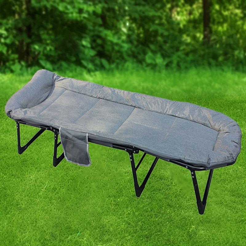 71-79 Inch Size, Portable Folding Camping Bed, Recliner with Adjustable Backrest, Heavy-Duty Frame, Suitable for Sleeping, Travel, Office, Indoor, Outdoor Use strong load-bearing capacity