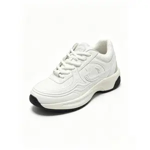 2026 latest model white sneakers, mesh versatile low-top casual shoes, unisex thick-soled dad shoes
