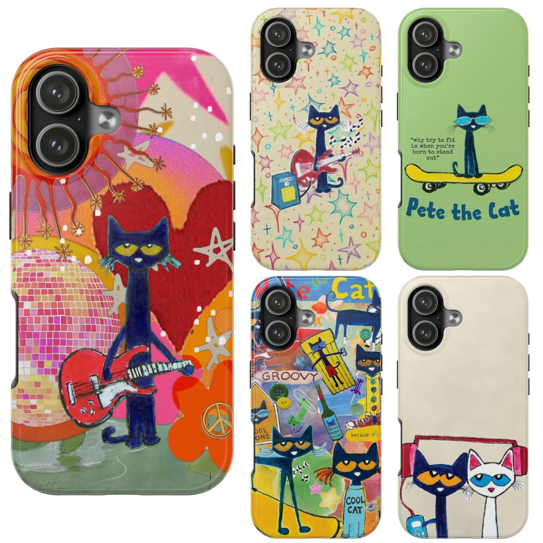 Groovy Colorful Pete the Cat Animal Smartphone Case Collection, Protective  Shockproof Phone Accessories, Compatible with iPhone 11-17 Max Pro, Galaxy  S21-S25 Plus Ultra FE, Christmas Gift - TikTok Shop