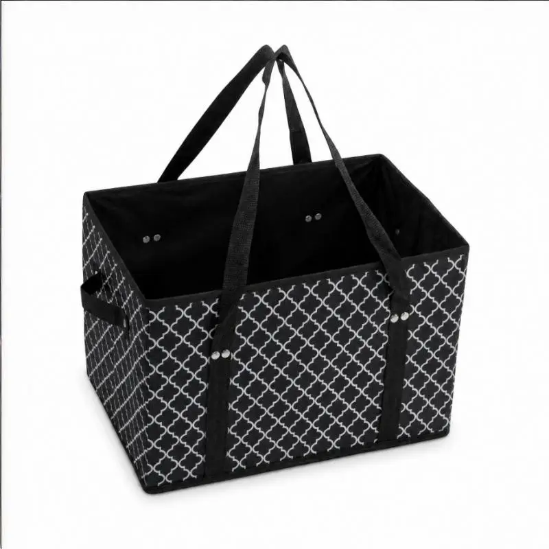 Home Foldable Shopping Basket, Picnic Supermarket Eco-Friendly Shopping Bag, Bag-Style Handheld Storage Box