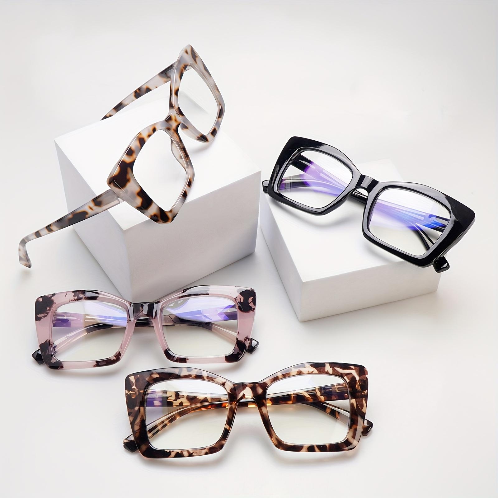 DEAAOK 4 Pack Cat Eye Frames Women's Reading GlassesComputer and Cell Phone Readers Anti-Blue Light BlockingProtects Eyes from Blue Light Spring Hinges