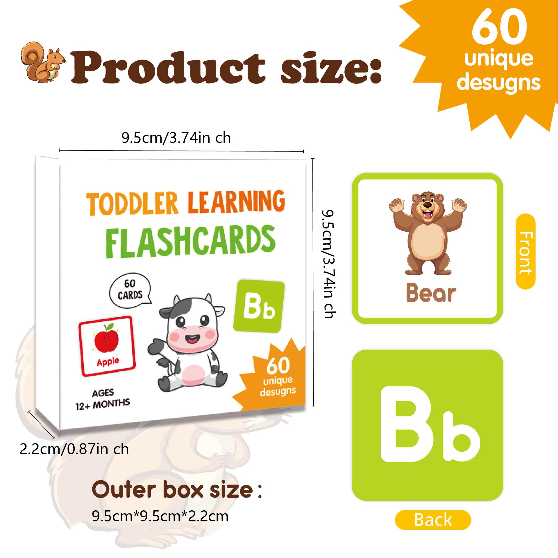 Colorful Design Learning Flash Cards, Flashcards Learning Alphabet, Cartoon Animal Alphabet Shapes, Educational Early Childhood Development, Fun Study Tools for Kids