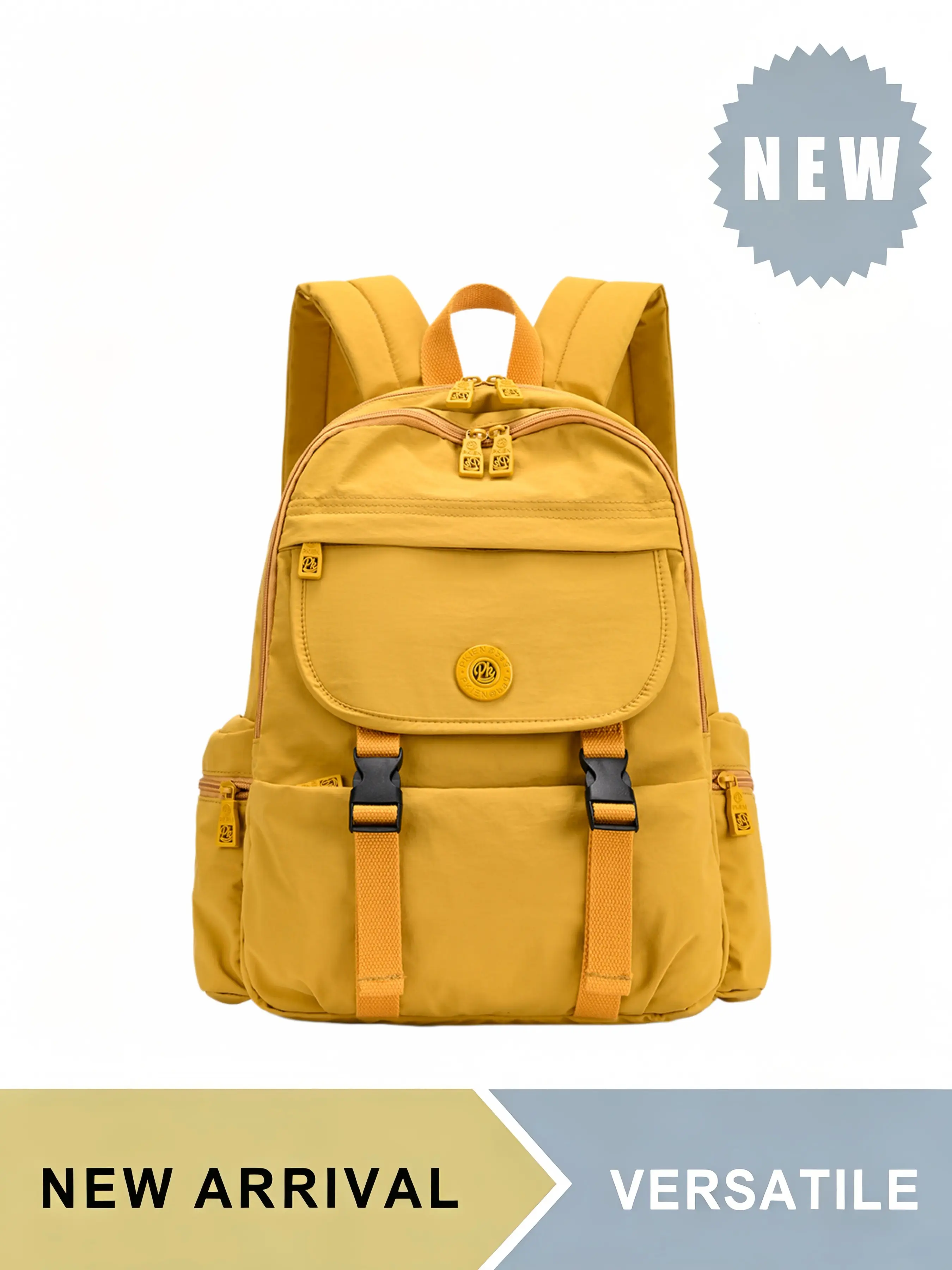 Water Resistant Casual Backpack for Women Men, Casual Daypack Backpacks, Lightweight Daypack with Side Bottle Pockets Front Pocket & Luggage Sleeve, Durable Rucksack for School Daily Use, Multiple Colors, Great for Travel Hiking Camping Outdoor Activities